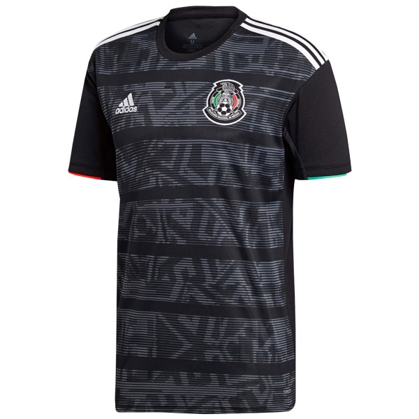 Camiseta Mexico Tailandia Replica Primera Ropa 2019 Negro Gris